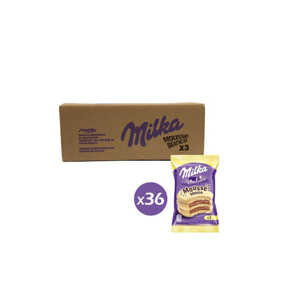 Alfajor Milka Triple White Cookie with Chocolate Mousse Box 36 units 55 g / 0.12lb