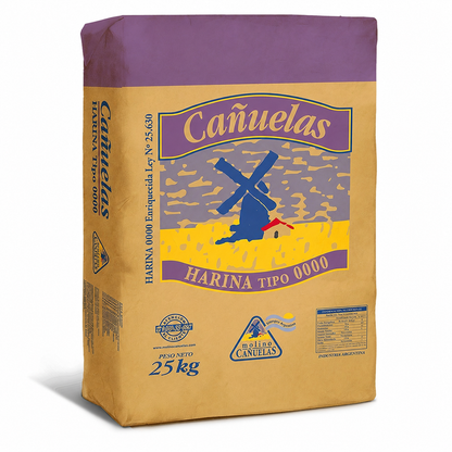 Cañuelas 0000 All Purpose Wheat Flour 25kg | Premium Argentine Baking Flour