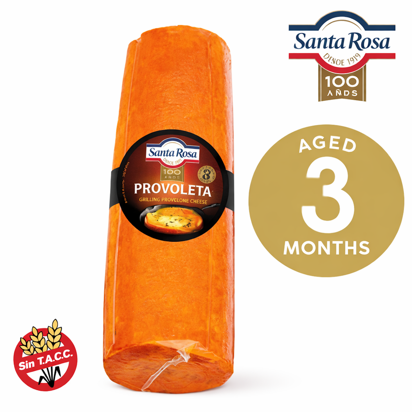 Santa Rosa Provoleta Grill Cheese – Whole 4 kg Bar (8.8 lb) | Argentine Provolone for Asado