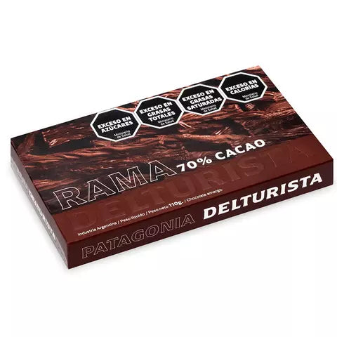 Dark Chocolate 70% Cocoa in Stick Del Turista 110g/0.25lb