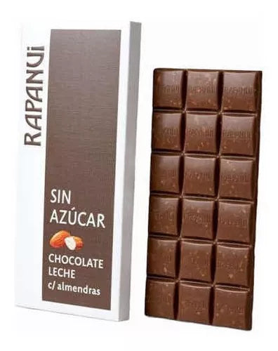 Rapanui -  Dark Chocolate With Almonds Sugar Free 80g/0.17lb