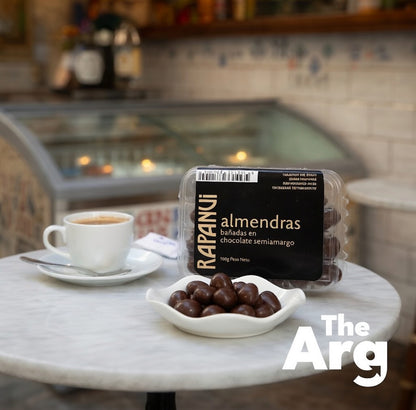 RapaNui Semisweet Chocolate Dipped Almonds 100g / 3.5 oz | Premium Chocolate Snack
