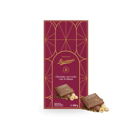 Lucciano’s Signature Tablet - Milk Chocolate with Whole Hazelnuts 100g/0.22lb