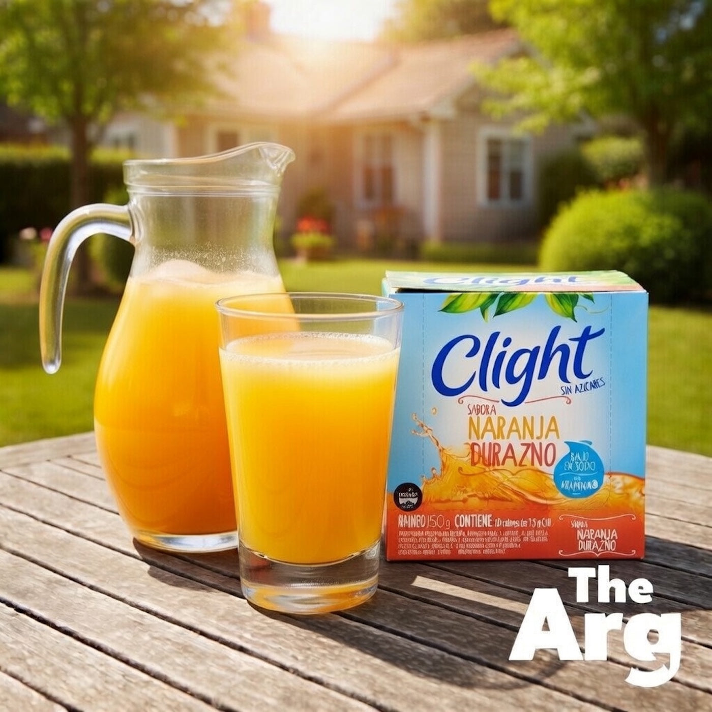 Clight Orange Peach Sugar-Free Powdered Drink Mix (20 Sachets, 1L Each) – Gluten-Free Argentine Beverage