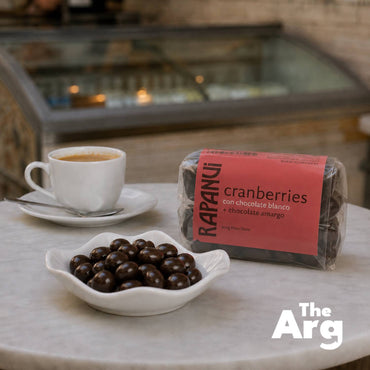 Rapanui Cranberries Dipped in White &amp; Dark Chocolate 100g | Argentine Chocolate Treat