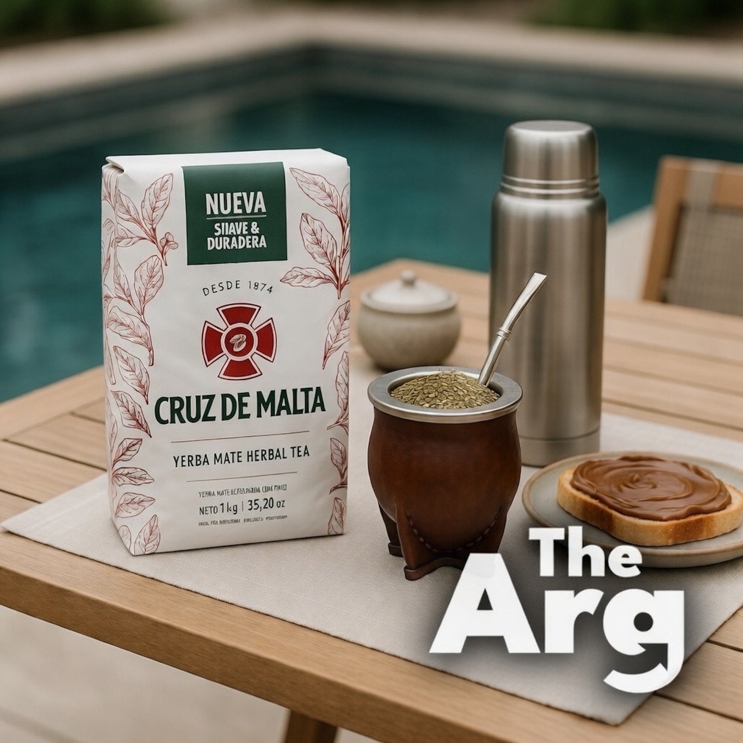 Cruz de Malta Traditional Yerba Mate with Stems – 1 kg / 2.2 lb Argentine Mate Tea