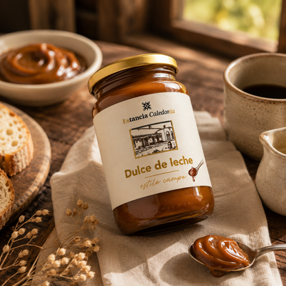 Estancia Caledonia Dulce de Leche Estilo Campo – Traditional Argentine Caramel Spread – 450 g (15.9 oz) – Gluten Free