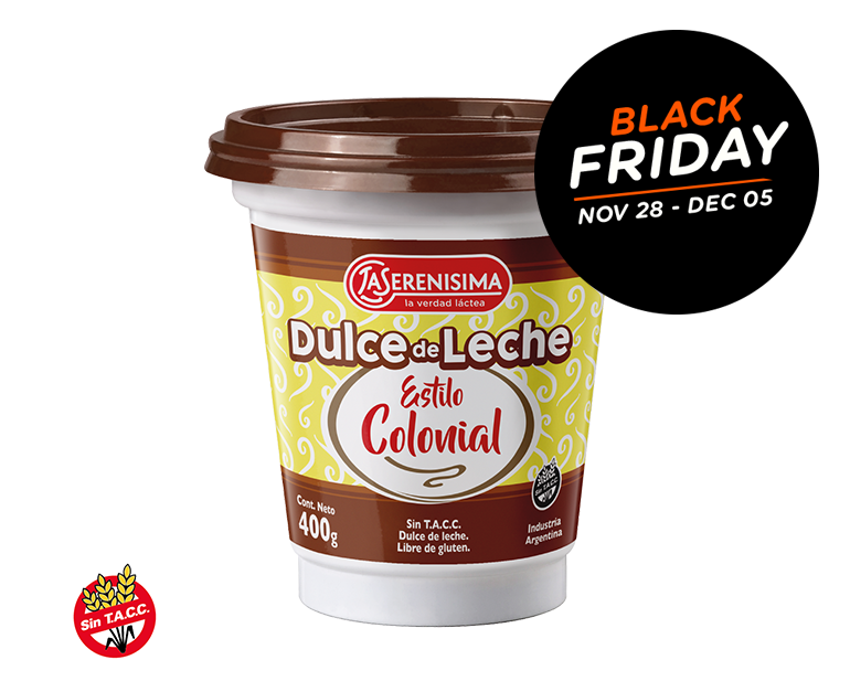 Black Friday Dulce de Leche La Serenísima Estilo Colonial 400 g / 14.1 oz