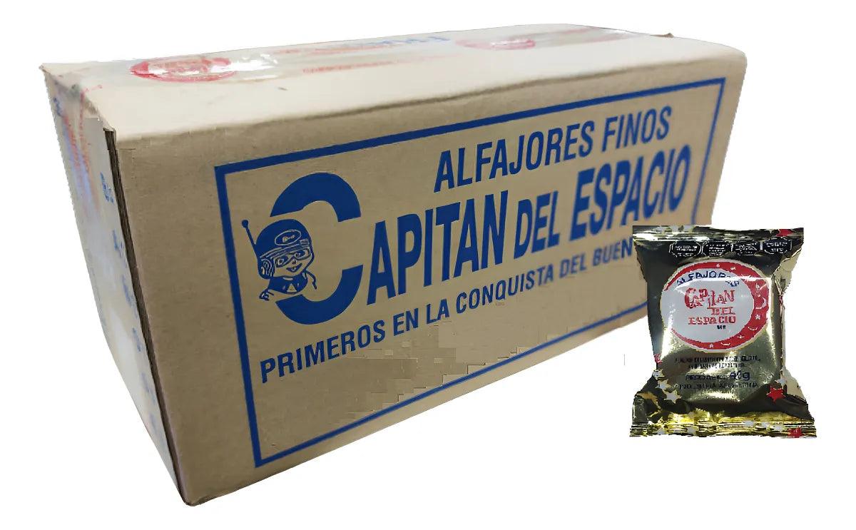 Capitán del Espacio Chocolate Alfajor Box 36 Units 40g Each