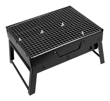 Portable Foldable Charcoal Grill Small BBQ Grill for Camping Picnic Outdoor Asado Black