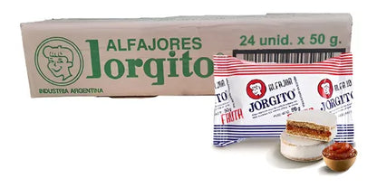 Alfajor Jorgito Fruit with Quince Filling – Complete Box 24 units x 50 g / 1.76 oz