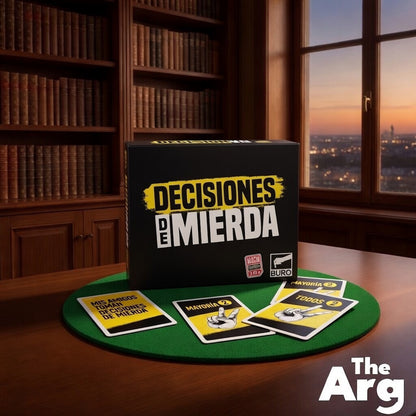 Decisiones de Mierda Card Game by Buró | Argentine Party Game