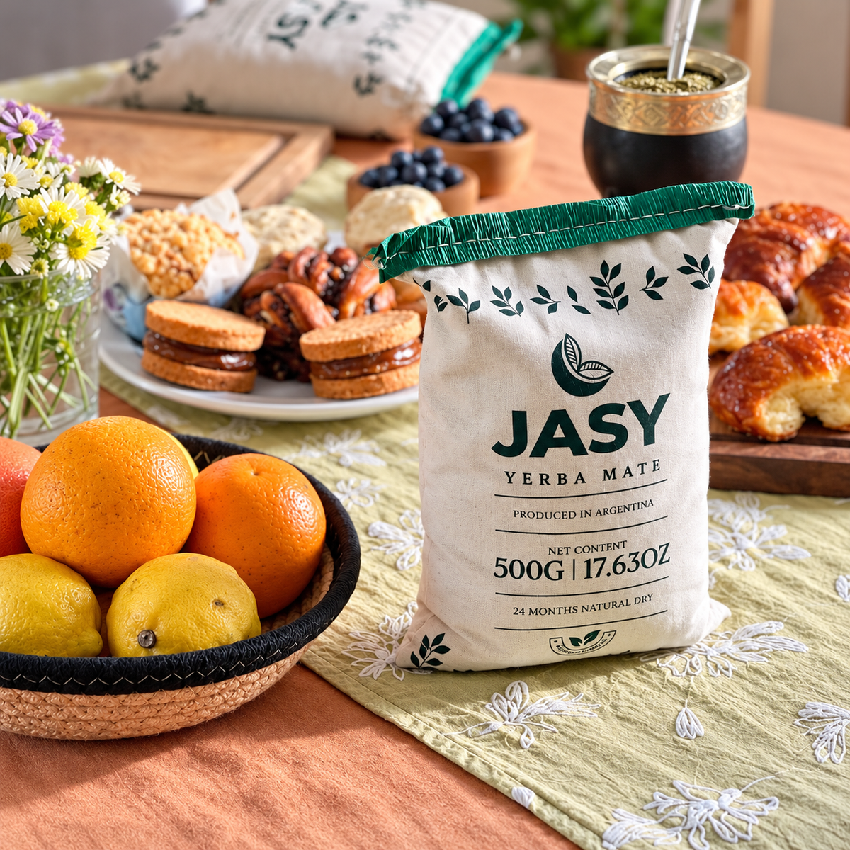JASY Agroecological Yerba Mate Tea 24-Month Aged Unsmoked | Premium Argentine Yerba Mate with Stems