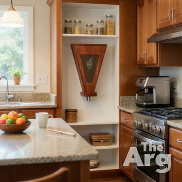 Yerba Mate Wall Dispenser – Cedar Wood & Glass | Argentine Handmade Storage Solution