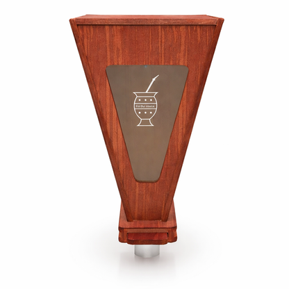 Yerba Mate Wall Dispenser | Cedar Wood & Glass | Argentine Handmade Storage Solution