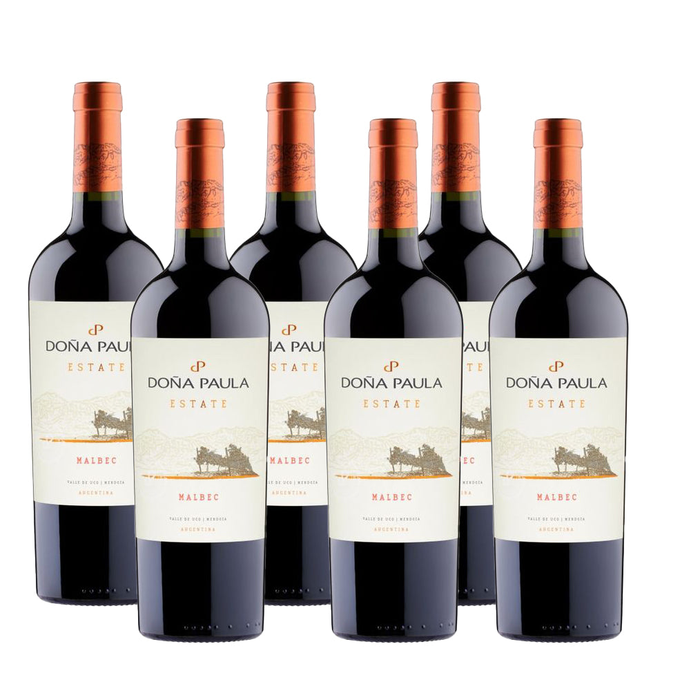 Doña Paula Estate Malbec 750 ml (box of 6 bottles).