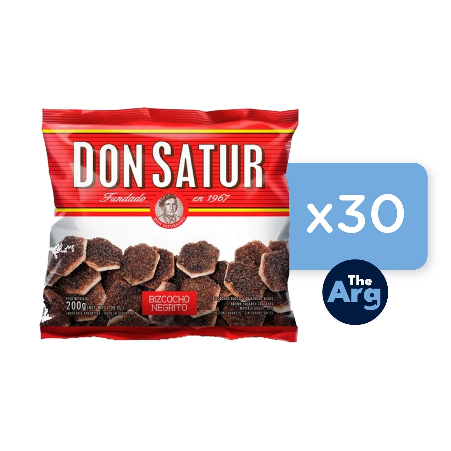 Don Satur Classic Biscuits Bizcochos Negritos 200g (box of 30)