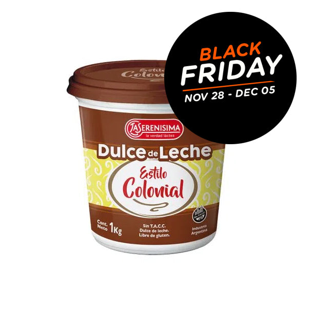 Black Friday Dulce de Leche La Serenísima Estilo Colonial 1 kg / 2.2 lb