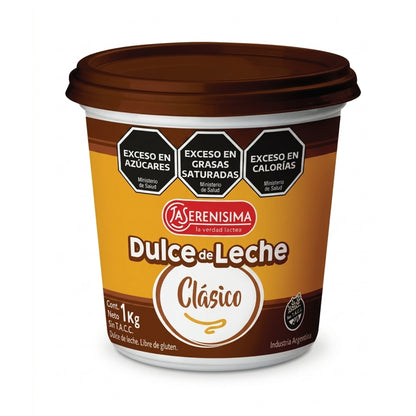 Dulce de Leche La Serenísima Clásico 1 kg | Caramelo Argentino Sin Gluten