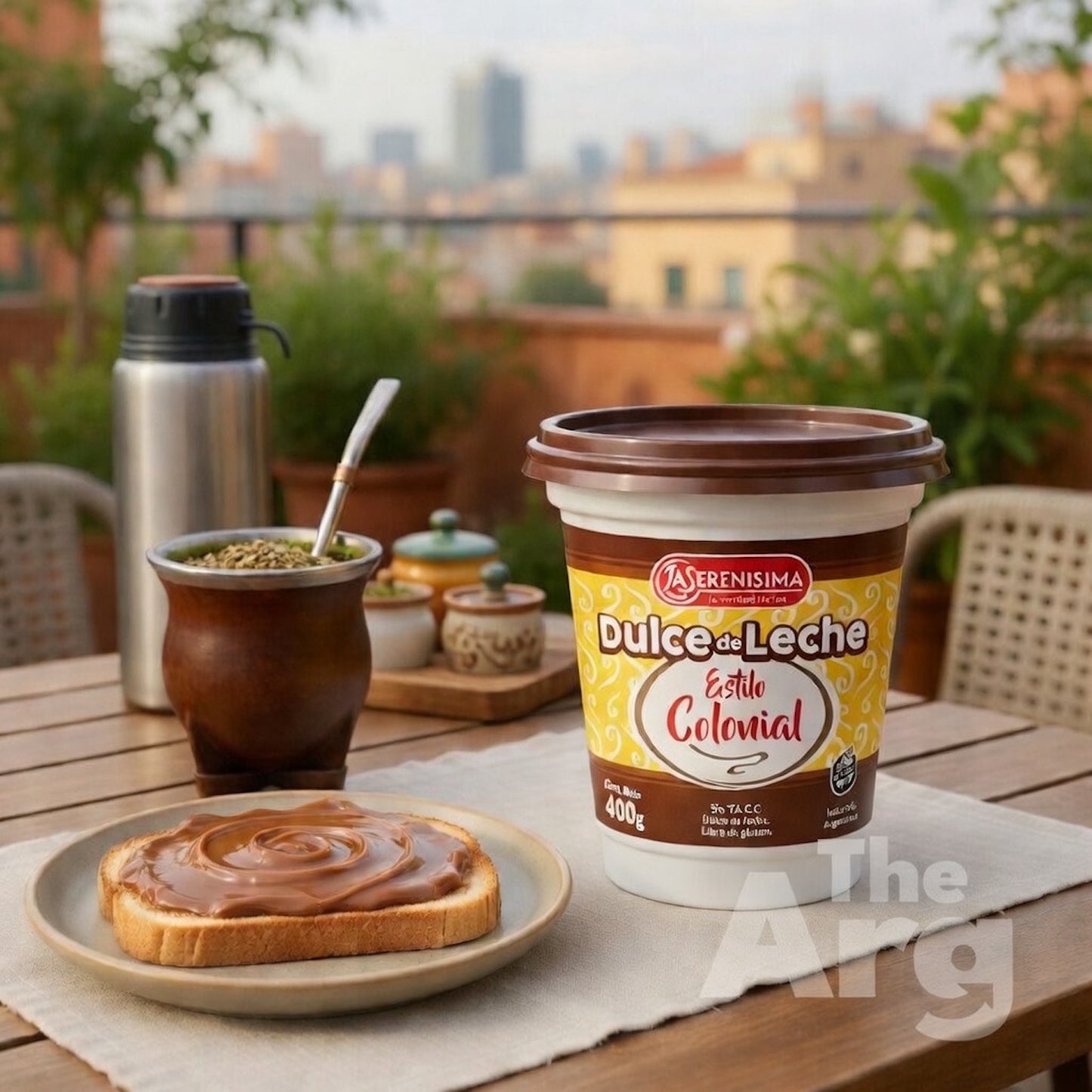 Dulce de Leche La Serenísima Colonial Style | 400g Glass Jar | Gluten-Free Argentine Caramel Spread