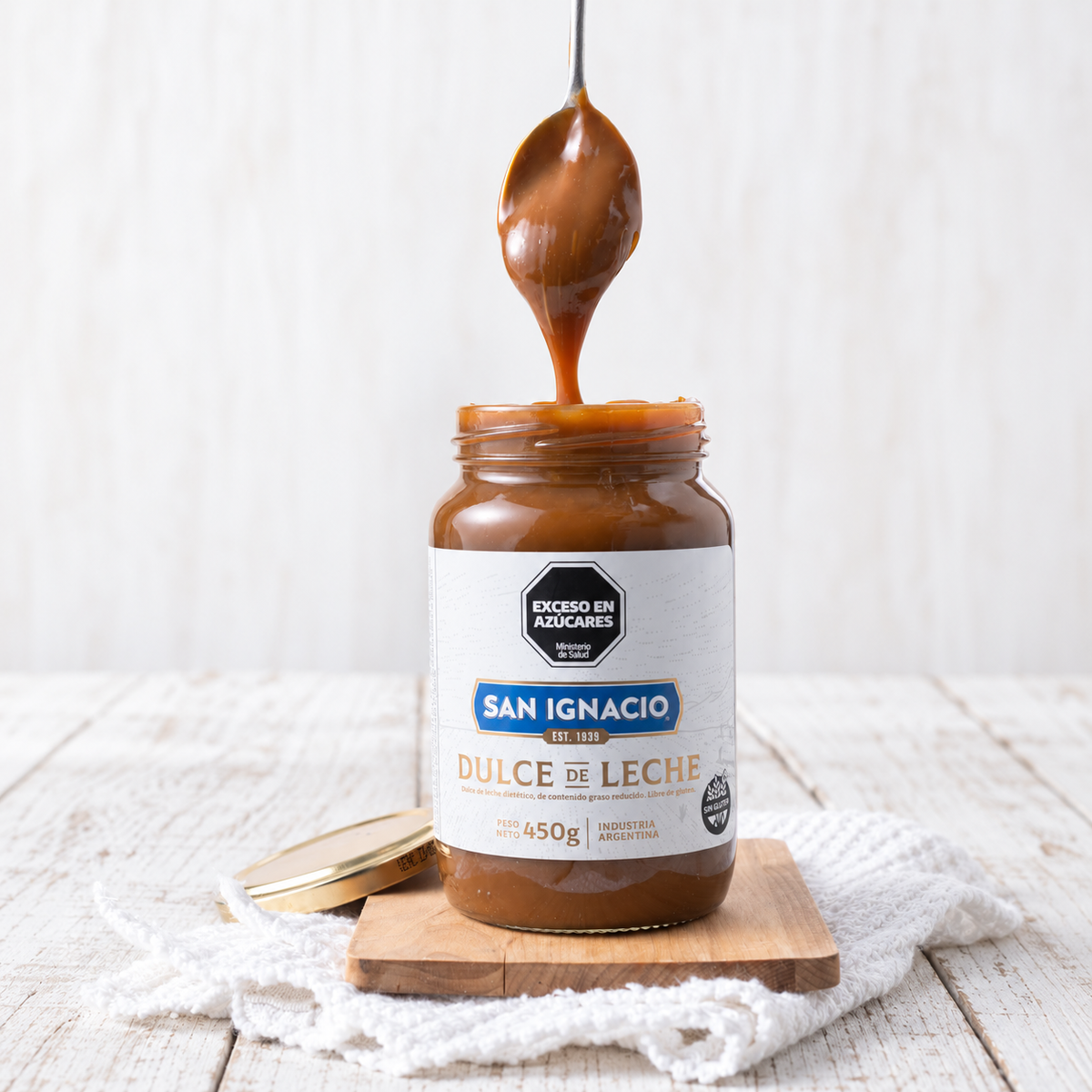 San Ignacio Diet Dulce de Leche Reduced Fat Glass Jar 450g