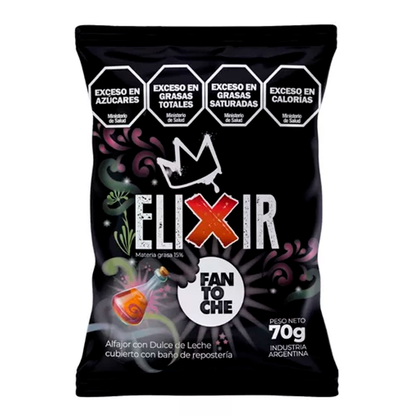 Fantoche Elixir – Super Dulce de Leche Alfajor Covered in Dark Chocolate Coating 70g/0.15lb