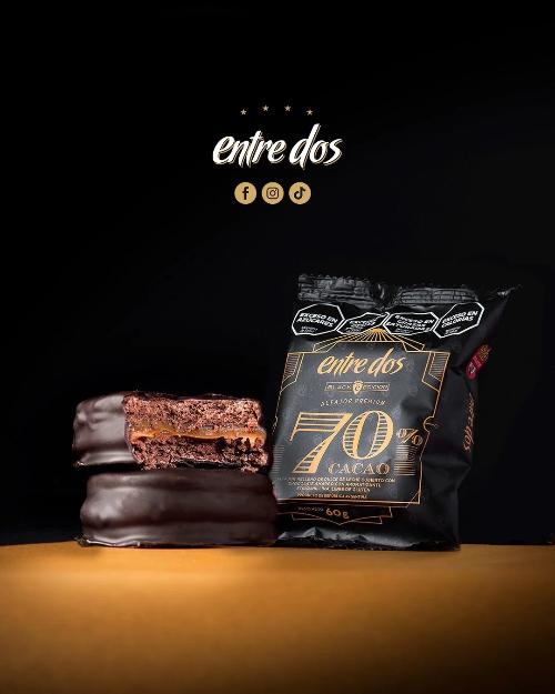 Entre Dos - 70% Cocoa Gluten-Free Alfajor 45g (Box of 18)