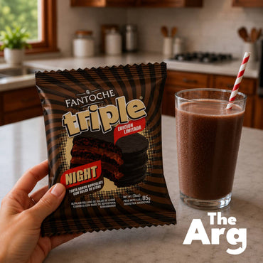 Fantoche Night Triple Dark Chocolate Alfajor with Dulce de Leche 85g