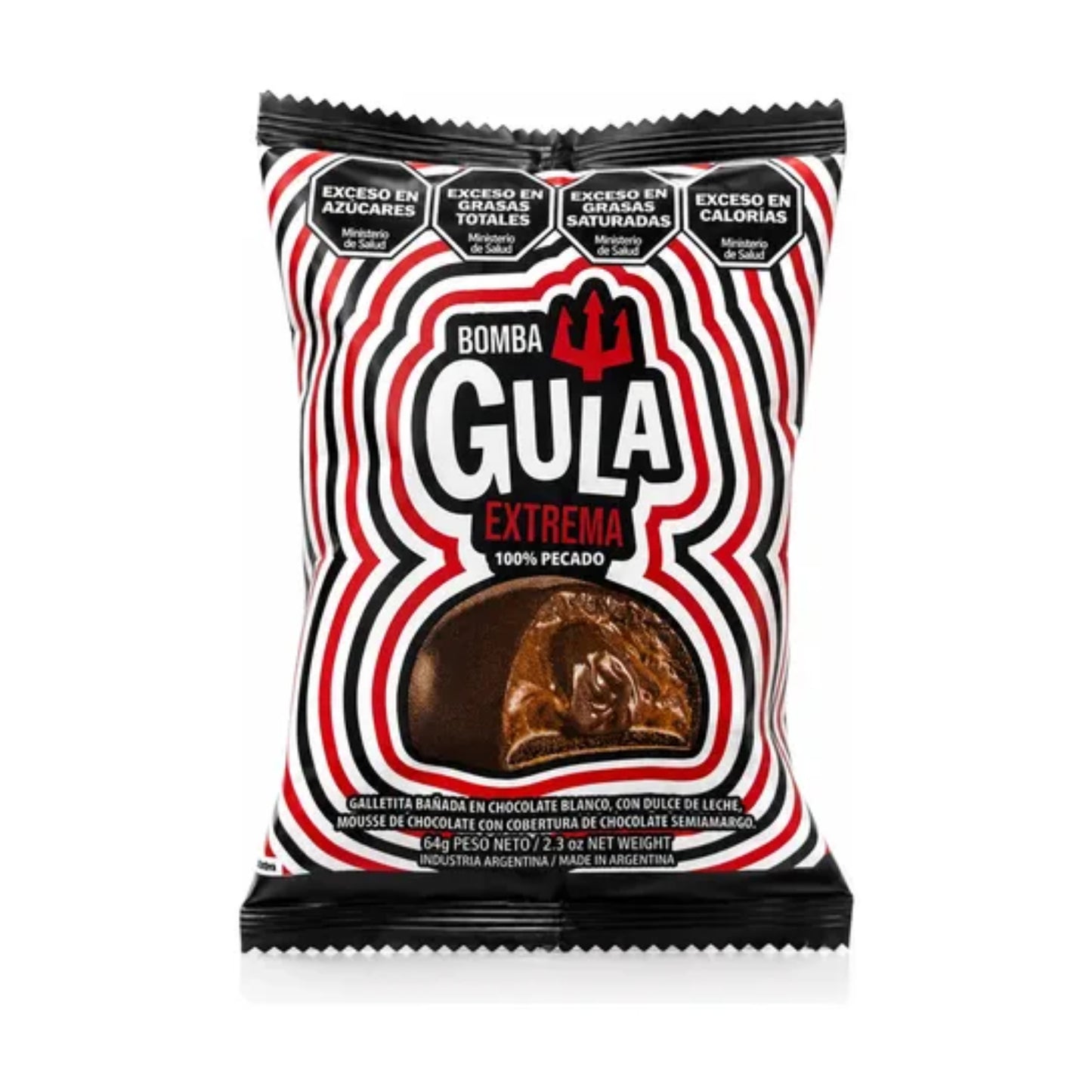 Gula Bomba Extrema Chocolate Snack with Dulce de Leche & Mousse