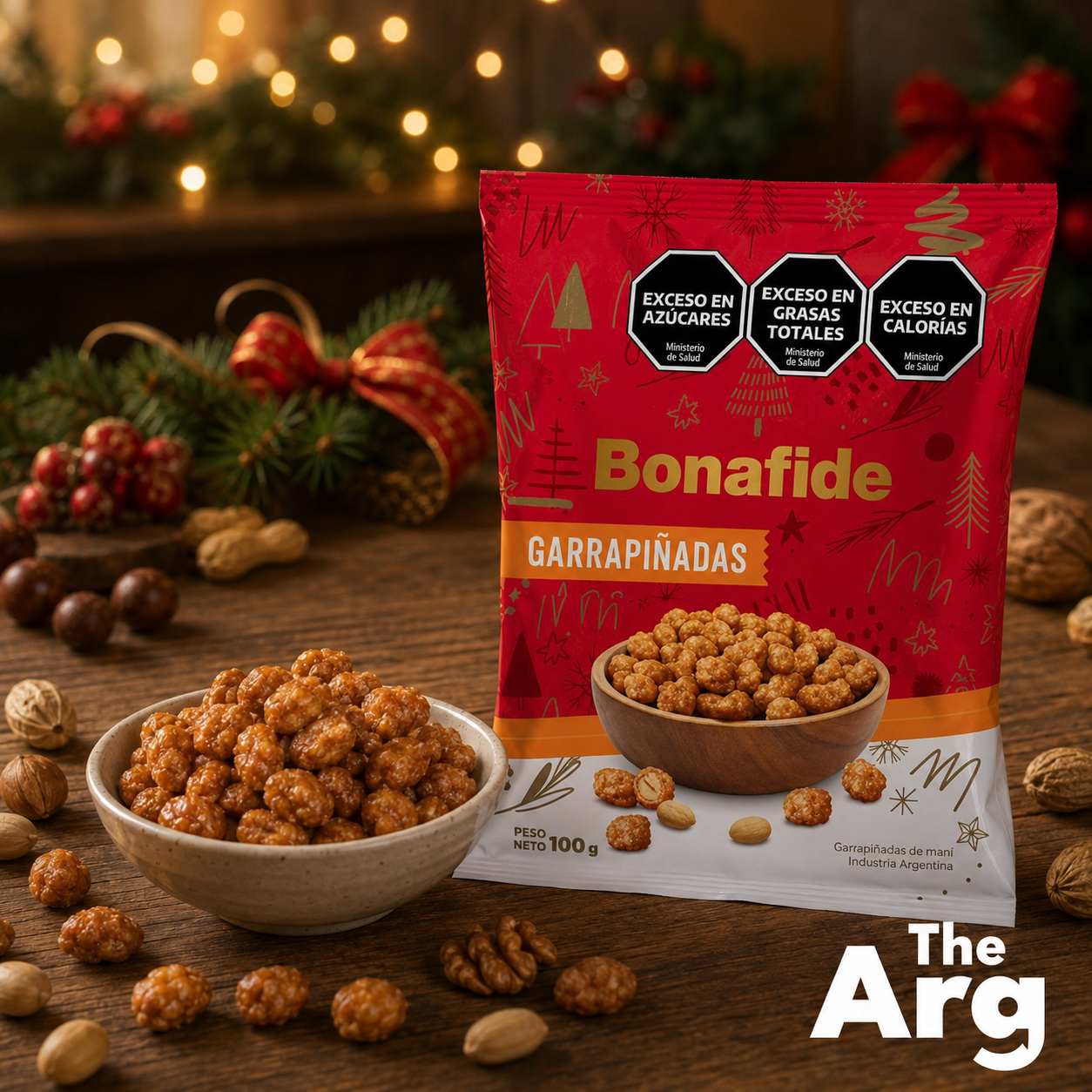 Bonafide Garrapiñada de Maní Sugar Coated Peanuts 100g / 0.22lb | Argentine Sweet Snack