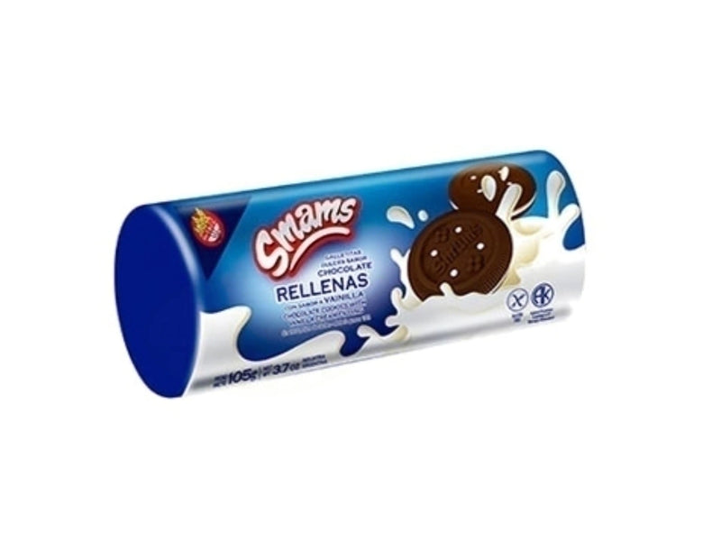 Smams Chocolate Cookies Filled with Vainilla 105g/3.70oz