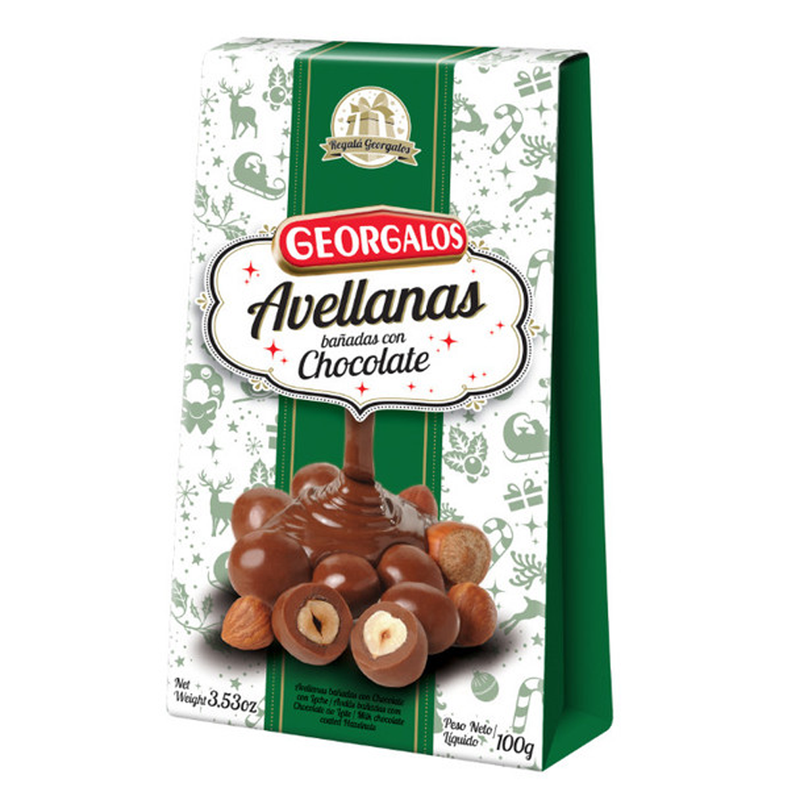 Georgalos Hazelnuts with Milk Chocolate Coating 100 g / 3.53 oz