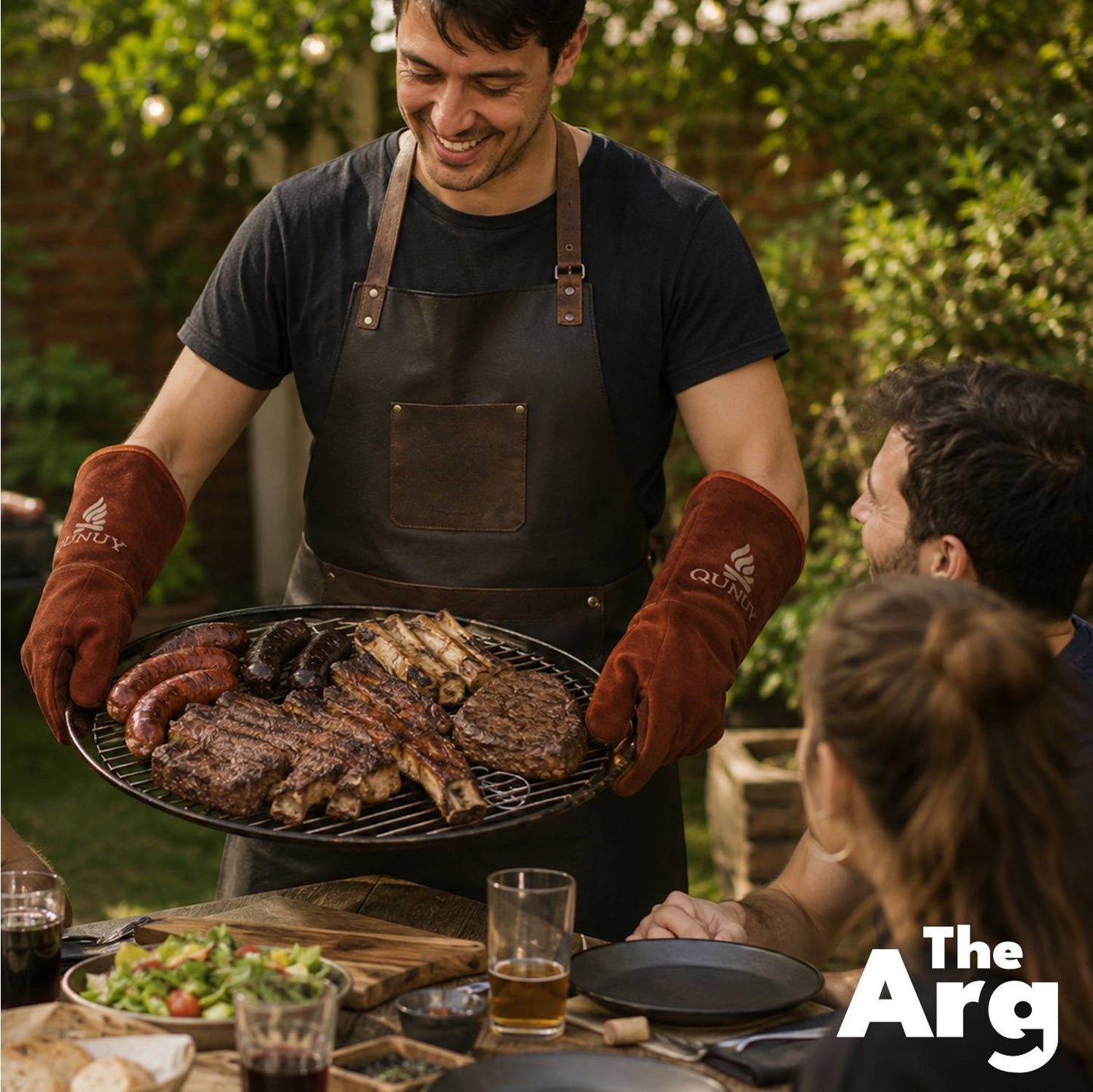 BBQ Leather Grill Glove | Argentine Guante Parrillero for Asado & BBQ
