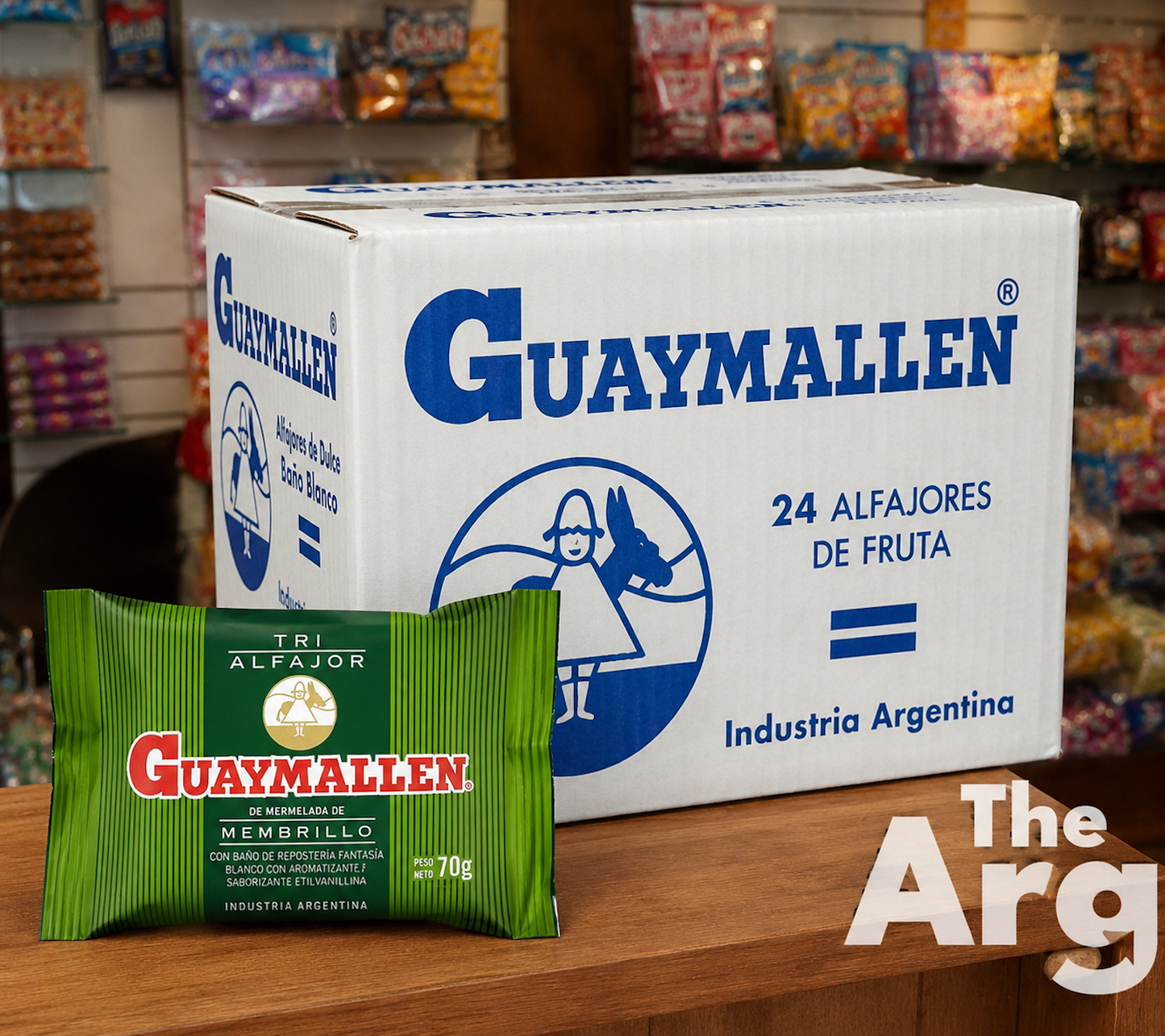 Guaymallén Triple Quince Jelly Alfajor Box 24 Units 70g