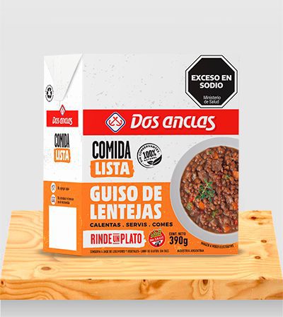 Dos Anclas Ready to Eat Lentil Stew Gluten Free Comida Lista Guiso de Lentejas 390 g / 13.75 oz