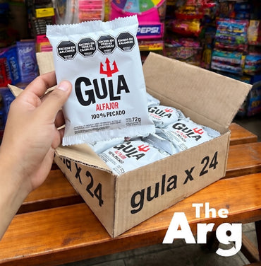 GULA White Chocolate Alfajores Box of 24 | Dulce de Leche Argentine Cookies (72g Each)