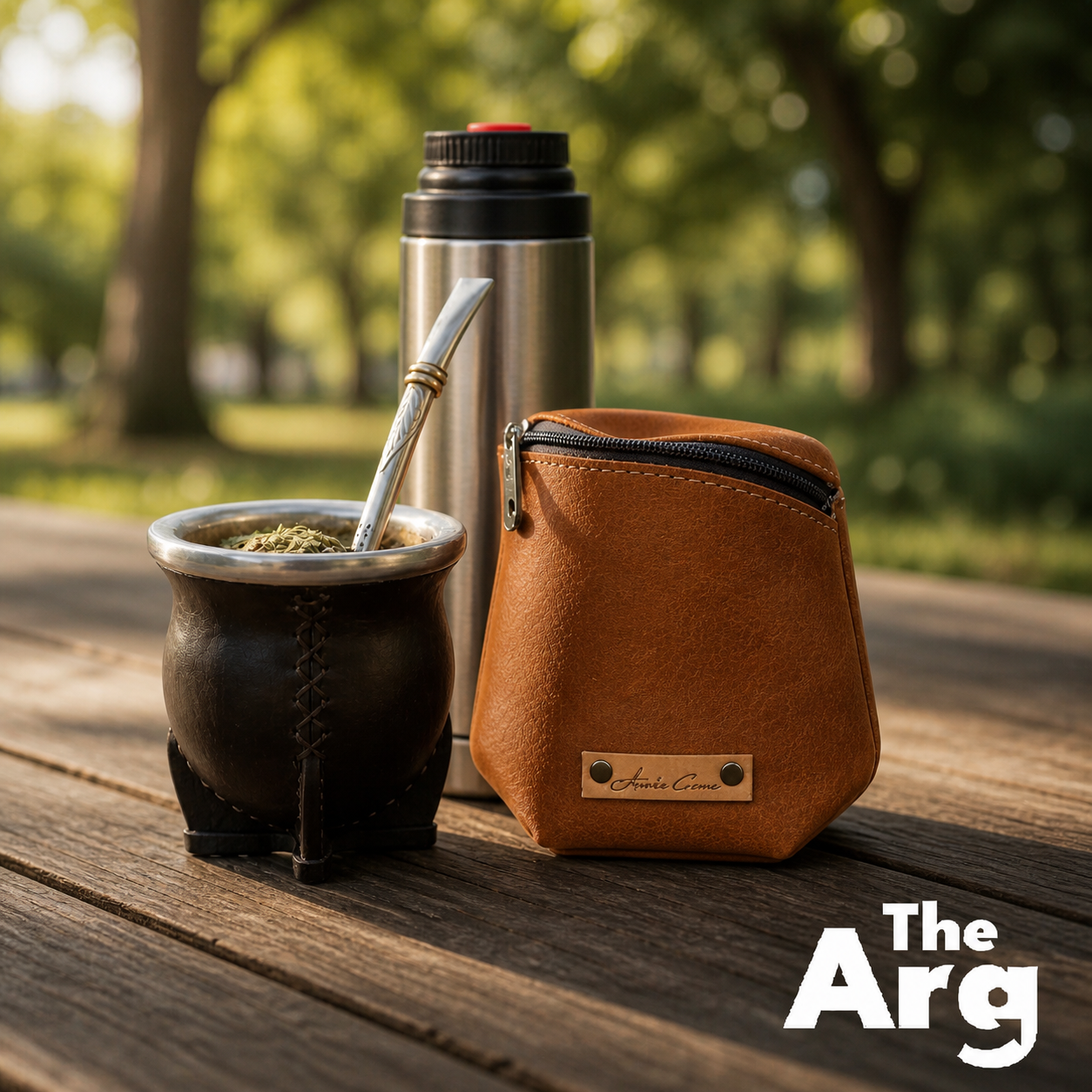 Brown Leather Yerba Mate Holder | Artisanal Yerba Storage Case