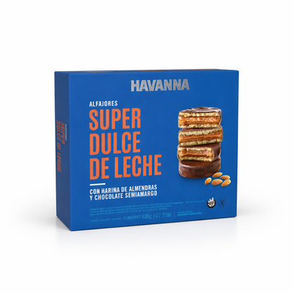 Havanna Super Dulce de Leche Alfajores with Almond Flour | Gluten Free – 9 Pack | 630g / 1.38lb