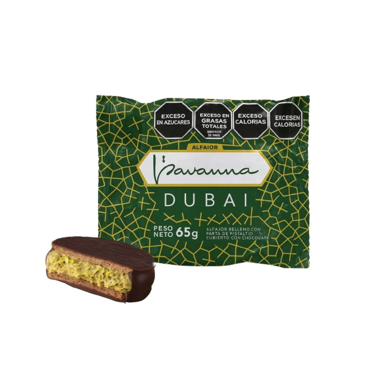 Havanna Dubai Alfajor – Pistachio & Crunchy Kadayif with Milk Chocolate (65 g) | Premium Argentine Treat Worldwide
