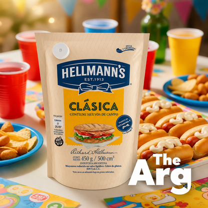 Hellmann’s Classic Mayonnaise 475g | Creamy Argentine Pantry Favorite