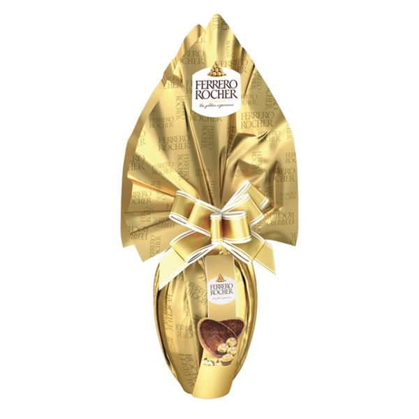 Ferrero Rocher Easter Egg 225g - Premium chocolate with hazelnuts for Easter.