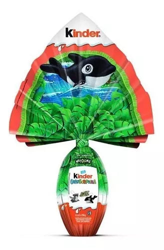 Kinder Gransorpresa Easter Egg Verde 150g - Easter egg filled with chocolate surprises.