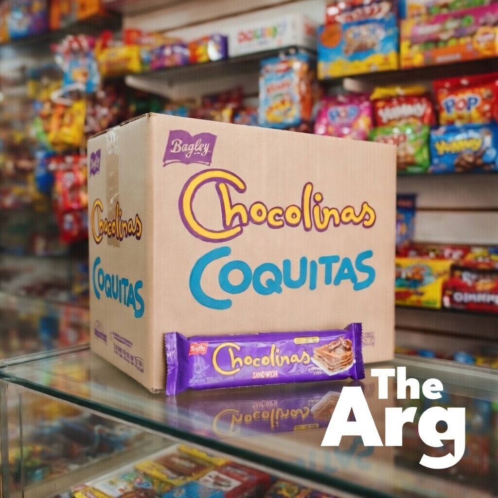 Chocolinas Chocolate Cookies 250g (25 Units Box) | Authentic Argentine Chocolate Biscuits