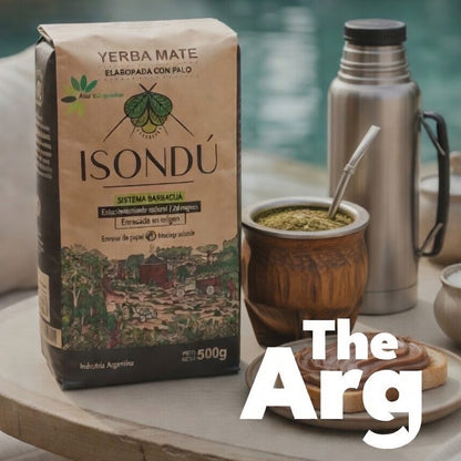 Isondu Barbacuá Yerba Mate 500 g Argentine Smoked Mate Tea