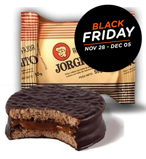 Black Friday Alfajor Jorgito Filled with Milk Caramel and Chocolate Coating 55 g / 1.94 oz
