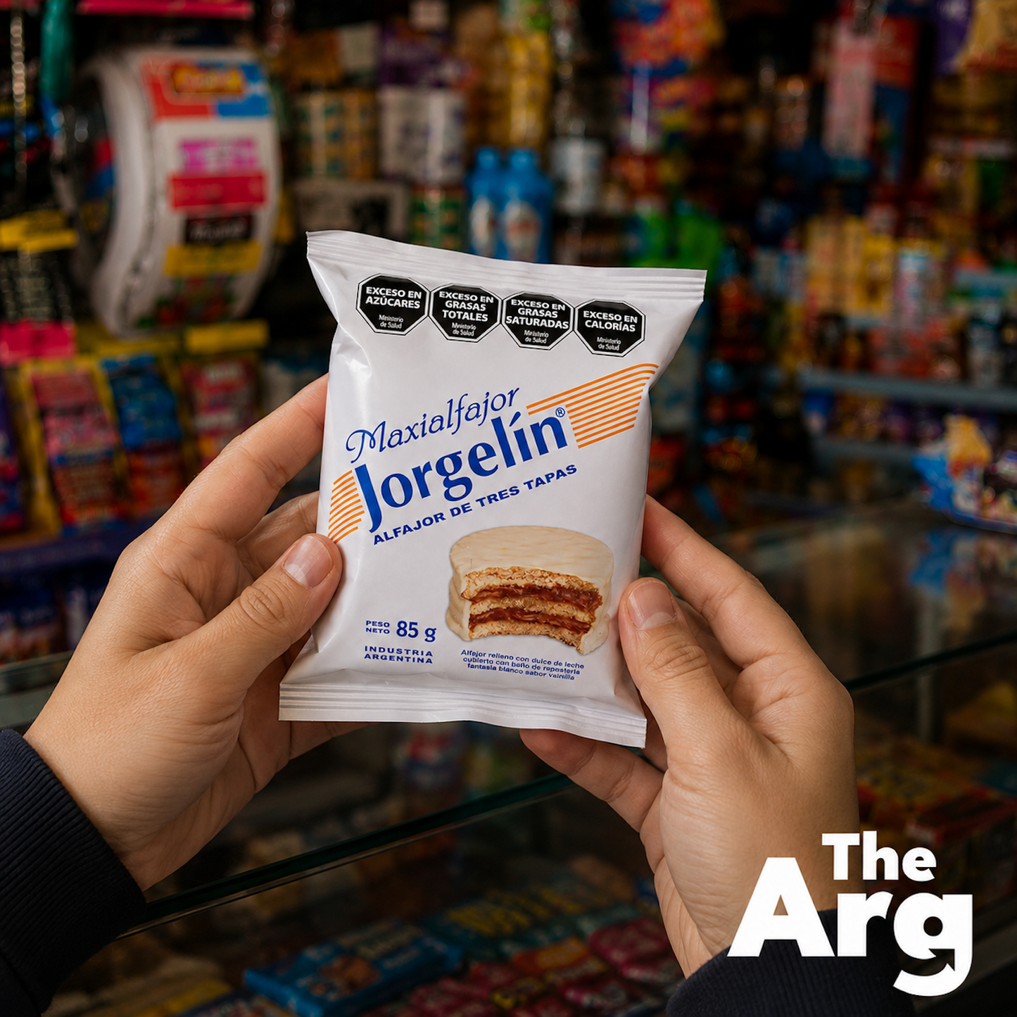 Jorgelín Triple White Alfajor with Dulce de Leche 85g / 2.9oz