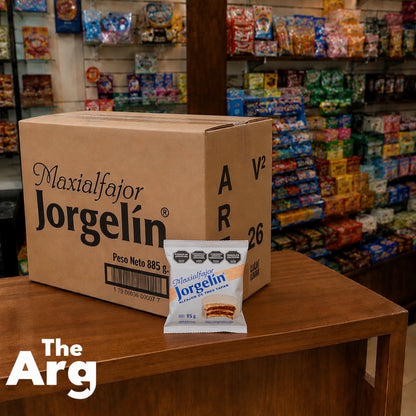 Alfajor Jorgelín Triple White Cookie with Dulce de Leche Bulk Box 85 g / 2.9 oz | Box of 24 Units