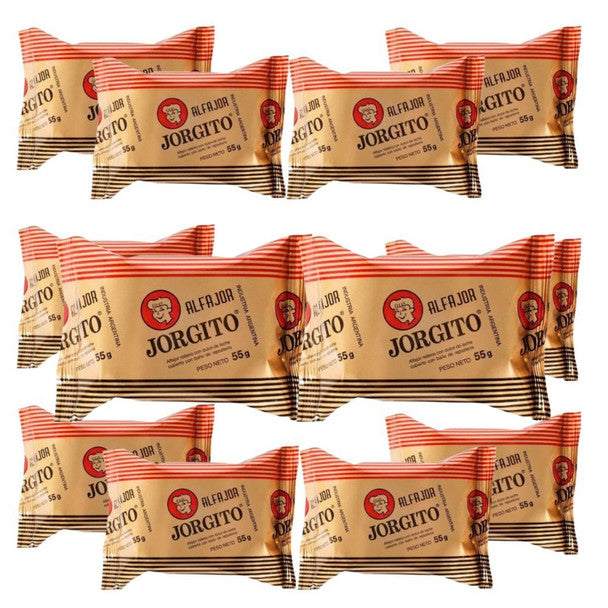 Alfajor Jorgito Filled with Milk Caramel and Chocolate Coating 55g / 1.94 oz (Pack of 12u.)