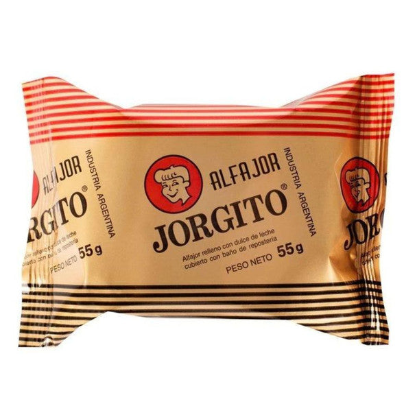 Alfajor Jorgito Filled with Milk Caramel and Chocolate Coating 55g / 1.94 oz (Pack of 12u.)
