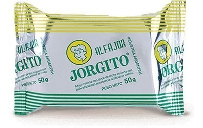 Alfajor Jorgito Filled with Milk Caramel and Italian Merengue Coating 50 g / 1.76 oz (Pack of 6u.)
